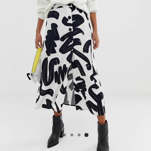 ASOS Dresses & Skirts - ASOS Abstract Print Midi Skirt